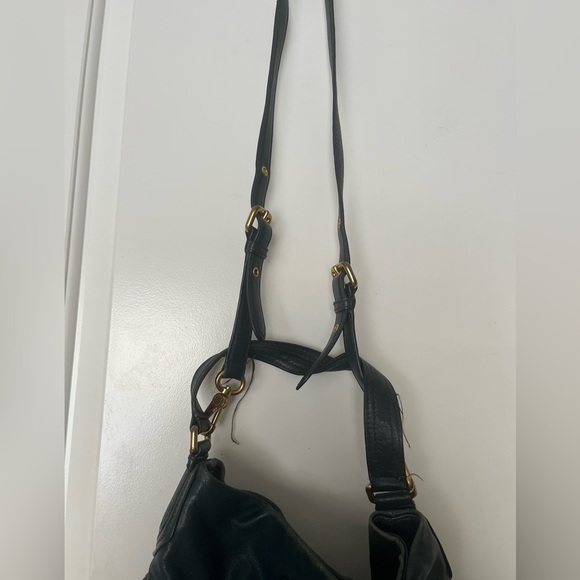 Marc Jacobs teal leather purse dust bag straps crossbody hobo hillier classic Q - Picture 5 of 9